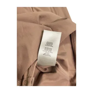 Aritzia Babaton Bodysuit Top Womens Medium Brown Mock Neck Long Sleeve Stretch thumbnail 4