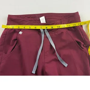 FIGS Women's Zamora Jogger Scrub Pants XS Burgundy thumbnail 5