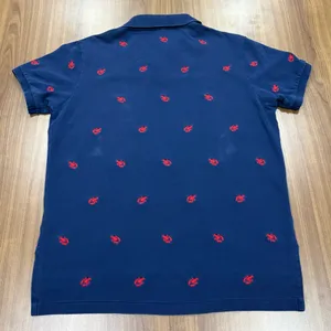 Polo Ralph Lauren Lobster Polo Shirt Mens Large Custom Fit Blue Embroidered AOP thumbnail 3