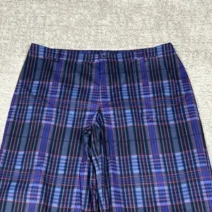 The Kit Tracee Pants Womens 18 Wide Leg Plaid Purple Black Red Organic Cotton thumbnail 2