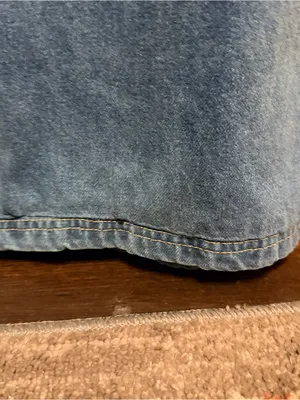 Wide-Leg Denim Jumpsuit Jeans - Blue thumbnail 6