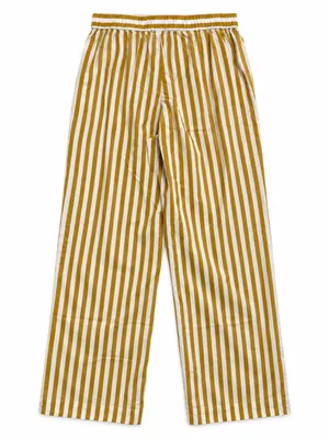 AYR The Beach Club Striped Pants Womens Small Yellow Excellent Pull On Wide Leg thumbnail 4