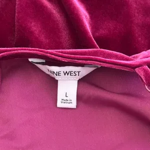 Whimsigoth Coquette Velvet Lace‎ Trim Cami Tank Top Womens L Pink Gothic thumbnail 3