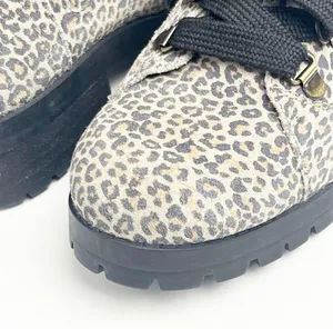 OTBT Lakewood Leather Animal Print Side Zipper Lace Up Faux Fur Lined Boots 8 thumbnail 14
