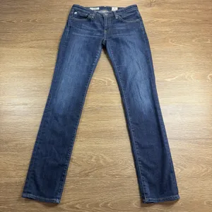 AG Adriano Goldschmied Stevie Jeans Women's 27R Low Rise Slim Straight Made USA thumbnail 3