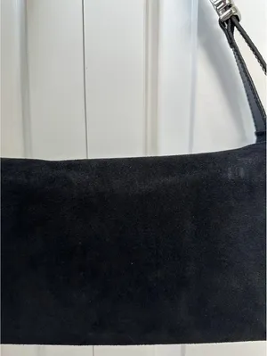 Madewell The Date Night Shoulder Bag in Suede NWOT Juniper Berry Blue thumbnail 4
