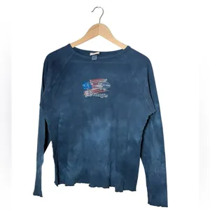 Harley Davidson sturgis lettuce hem perforated‎ long sleeve t-shirt 2006 large thumbnail 2