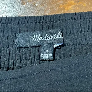 Madewell Silk Black Parkway Mini Skirt thumbnail 7