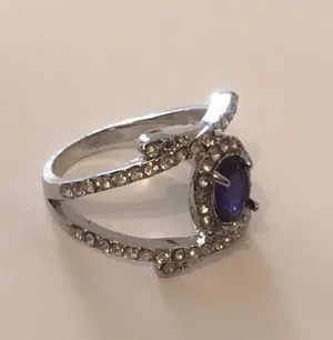 Blue Oval Ring, Size 7 thumbnail 4