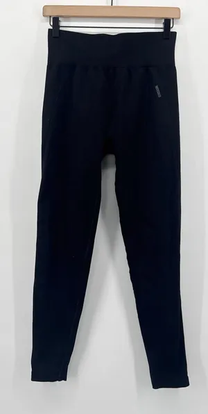 Gymshark‎ Flex Leggings Womens Small Black High Waisted Seamless Activewear thumbnail 1