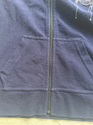 American Giant Full Zip, Embroidered Planet Sweatshirt Hoodie Navy Womens XL thumbnail 9