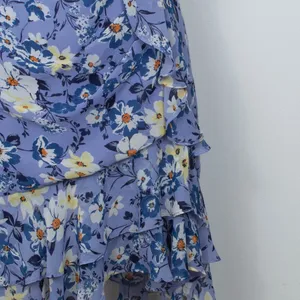 ASTR The‎ Label Floral One Shoulder Ruffle Mini Dress Fairy Womens Size Small thumbnail 6