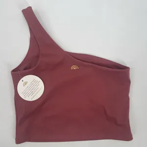 PLAYGROUND ACTIVE Tank Sports Bra Size Small One Shoulder Cali Cropped NWT Gym thumbnail 4