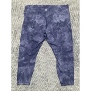 lululemon Women's Align High-Rise 25 Tie Dye Blue Stretch Knit Yoga Leggings 20 thumbnail 5