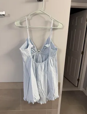 Stay the Moon Light Blue Baby Doll Dress thumbnail 2