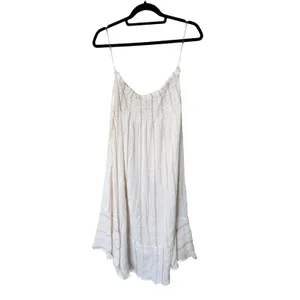 Dotti Rayon Swim Cover Up Skirt Size‎ Medium White Front Buttons NEW thumbnail 3