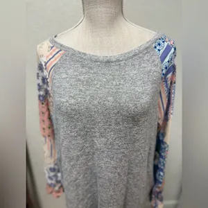 FREEBIRD Heather Gray Knit Top Size XL thumbnail 11