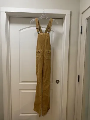 Free People Movin Away Corduroy Overalls Womens 25 Adjustable Strap Jumpsuit thumbnail 2
