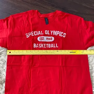 NWOT Red Gildan 100% Cotton Special Olympics Basketball Graphic Tee T-Shirt L thumbnail 4