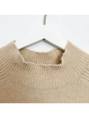 Banana Republic Sweater Size Small Merino Wool Rib Knit Mock Neck Corporate Chic thumbnail 7