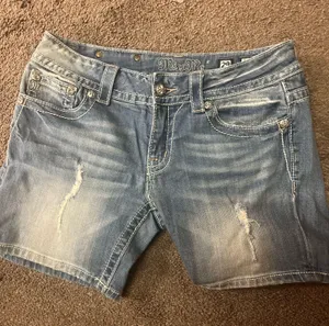 Miss Me Denim Shorts Distressed thumbnail 1