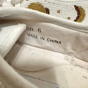 VTG Colorwerks Beaded Sneakers White Size 6 thumbnail 6