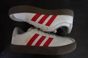 Adidas Women’s Red Striped Shoe thumbnail 1