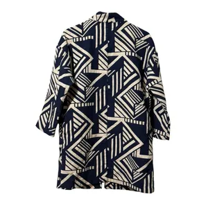 Old Navy Women Long Jacket Open Front Aztec Southwestern Country Size Small Blue thumbnail 2