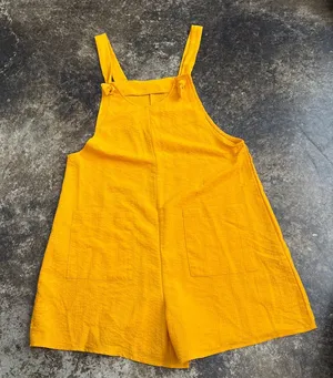 SheIn Emery Rose Orange Overall Romper thumbnail 1