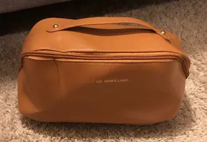 Brown Makeup Bag Tan thumbnail 1
