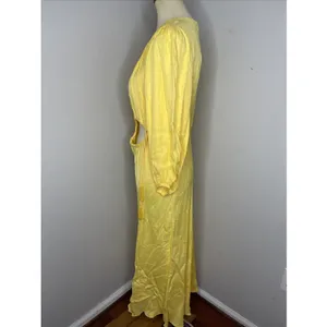 New Farm Rio Yellow Cutout Piped Ring Midi Dress Small thumbnail 3