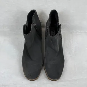 Blondo B5859‎ Charcoal Grey Suede Waterproof Ankle Boots 8M Side Zip Low Heel thumbnail 3