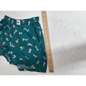 Victoria's Secret PINK Pajama Shorts Green Holiday Dog Christmas Lights XS thumbnail 5