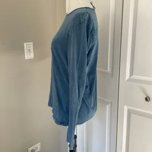 Acid Wash Blue Gymshark Long Sleeve Tee thumbnail 3