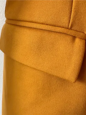 NY & Company Blazer Mustard Yellow Double Breasted Military Career Women’s M thumbnail 11