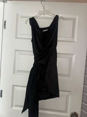 Black silk dress thumbnail 2