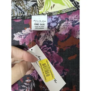 Anna & Ava Long Floral Print Kimono NEW One Size Purple Artsy Lounge thumbnail 4