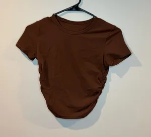 Lululemon Cropped Shirt Brown thumbnail 1