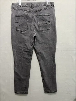 American Eagle Size 18 Regular Black Denim Jeans thumbnail 3