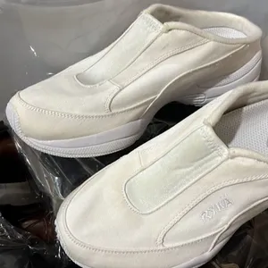 Ryka Ivory/Cream & White Round Toe SlipOn Comfort Walk Nitracel Mule Sneakers-7W thumbnail 8