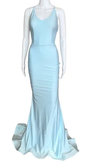 Jessica Angel Open Back Evening Gown Style 636 Sky Blue Size XS NWT thumbnail 1