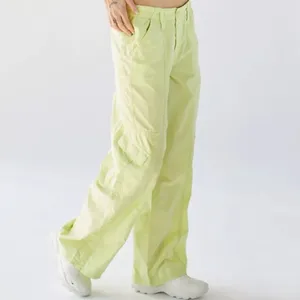 BDG Urban Outfitters NWOT Lime Y2K Low Rise Baggy Wide Leg Cotton Cargo Pant thumbnail 2