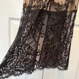 Lulus‎ Total Romance Lace Overlay Bodycon Midi Dress Black Nude Women's Size L thumbnail 8