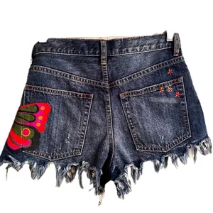 Free People Denim Butterfly Shorts Size 26‎ thumbnail 3