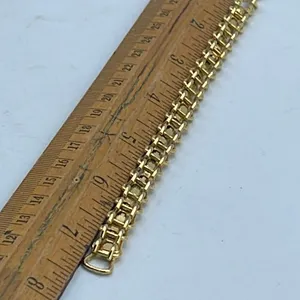 Vintage rhinestone tennis bracelet 7” gold-tone. thumbnail 5
