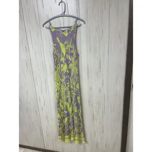 HTF Anthropologie x FARM Rio Knit Midi Dress Size Small Purple Motif thumbnail 2
