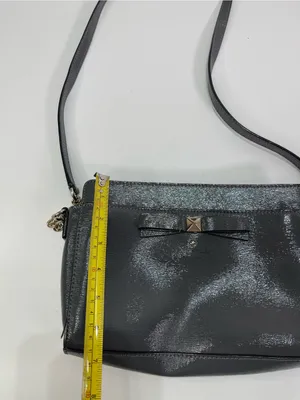 Kate Spade New York Gray Small Leather Crossbody Bag Outside Pocket Coquette thumbnail 12
