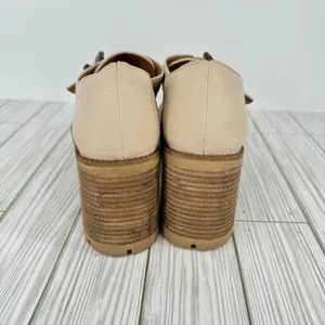Oasis Society Sarah platform buckle block chunky heel shoes Maryjanes tan size 9 thumbnail 4