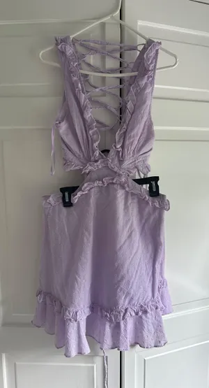 Hello Molly Lilac Cutout Dress thumbnail 5