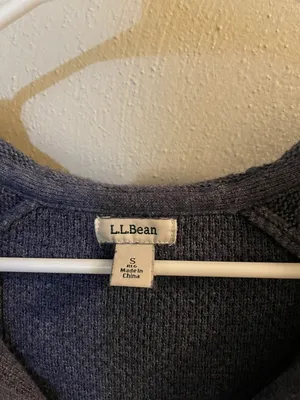 LL Bean Navy Blue Quarter Zip Jacket thumbnail 3